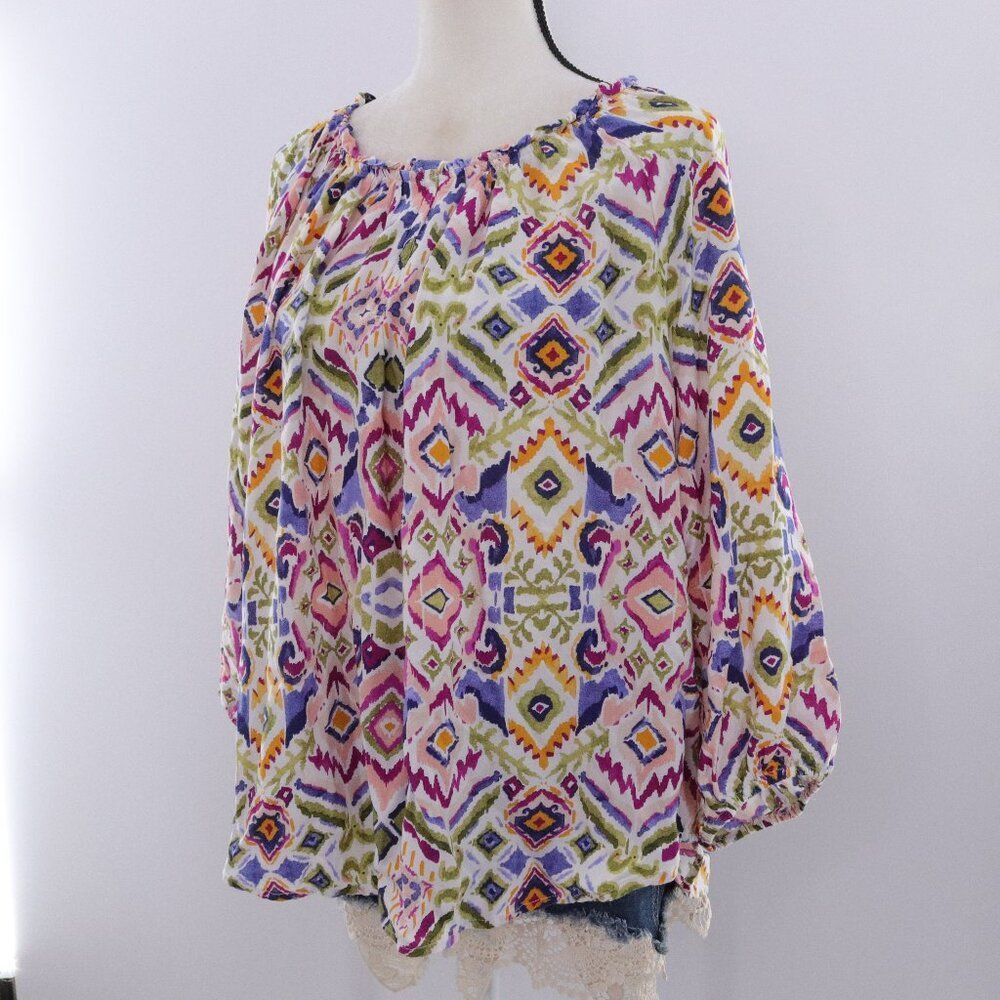 Beachlunchlounge | Chiffon Long Sleeve Top Large